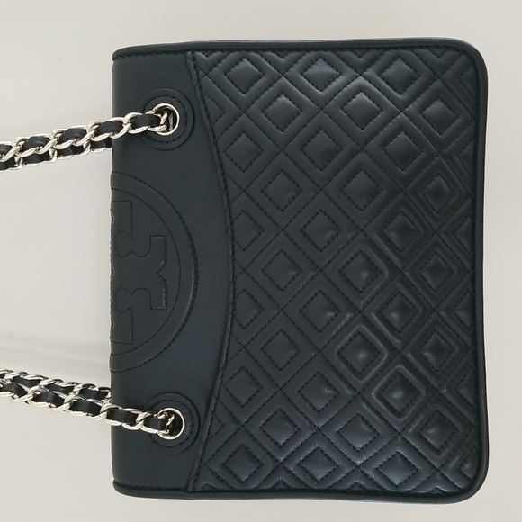 Tory Burch Medium Black Leather Fleming Convertible Shoulder / Crossbody Bag - Picture 3 of 16